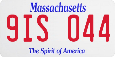 MA license plate 9IS044