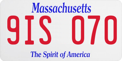 MA license plate 9IS070