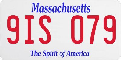 MA license plate 9IS079