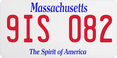 MA license plate 9IS082