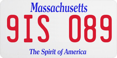 MA license plate 9IS089