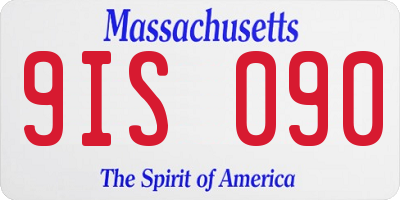 MA license plate 9IS090