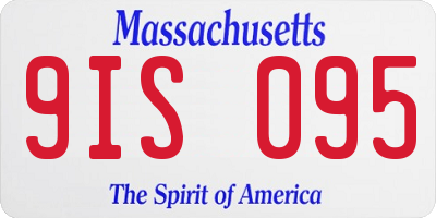 MA license plate 9IS095