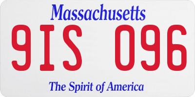 MA license plate 9IS096