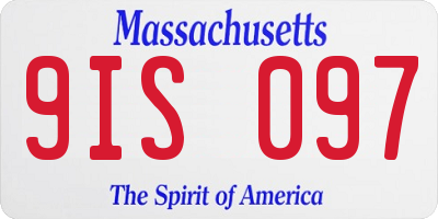 MA license plate 9IS097