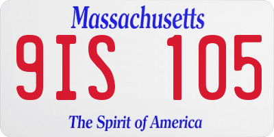 MA license plate 9IS105