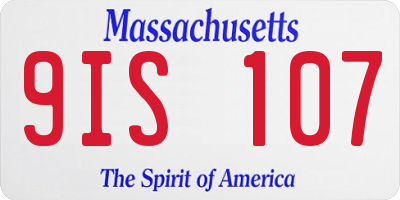 MA license plate 9IS107