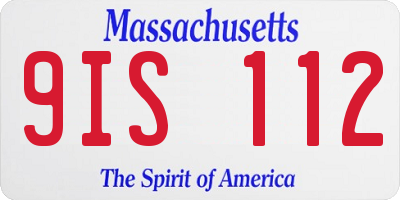 MA license plate 9IS112