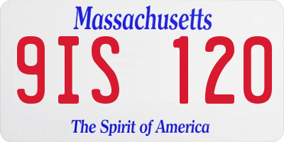 MA license plate 9IS120