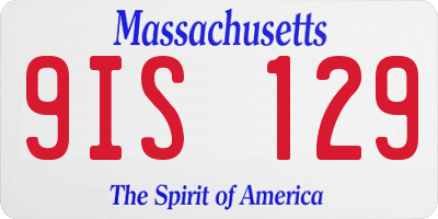 MA license plate 9IS129