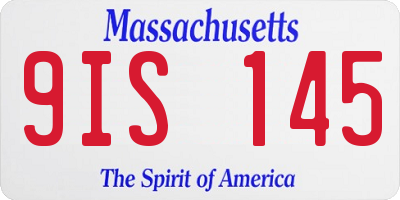 MA license plate 9IS145