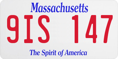 MA license plate 9IS147