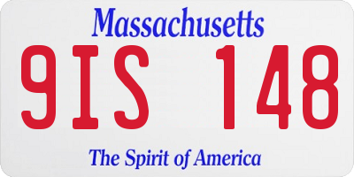 MA license plate 9IS148