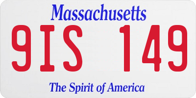 MA license plate 9IS149