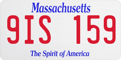 MA license plate 9IS159