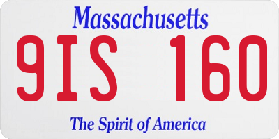 MA license plate 9IS160
