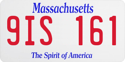 MA license plate 9IS161