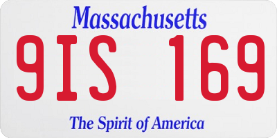 MA license plate 9IS169