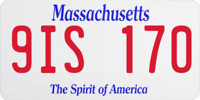 MA license plate 9IS170