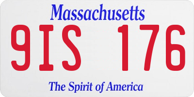 MA license plate 9IS176
