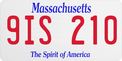 MA license plate 9IS210