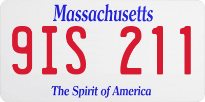 MA license plate 9IS211