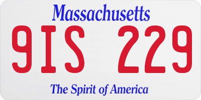 MA license plate 9IS229