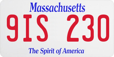 MA license plate 9IS230