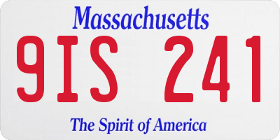 MA license plate 9IS241