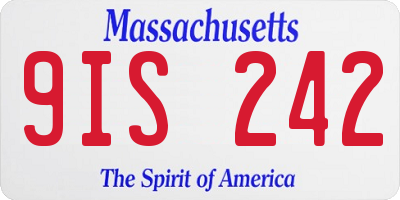 MA license plate 9IS242