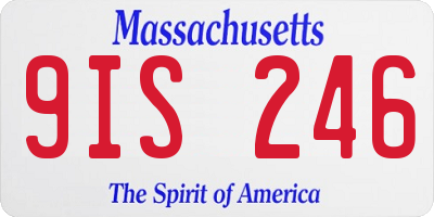MA license plate 9IS246