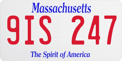 MA license plate 9IS247