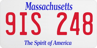 MA license plate 9IS248