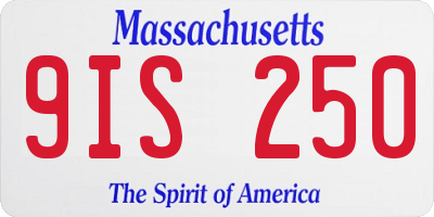 MA license plate 9IS250