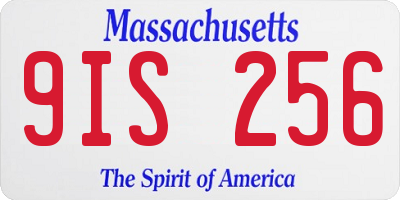 MA license plate 9IS256