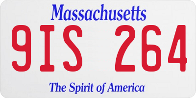 MA license plate 9IS264