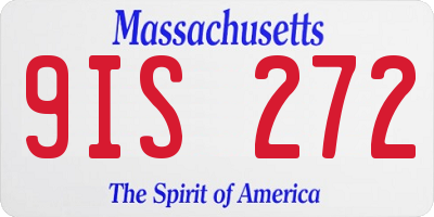 MA license plate 9IS272