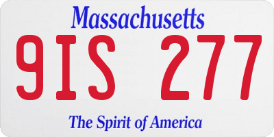 MA license plate 9IS277