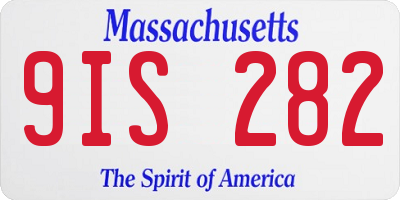 MA license plate 9IS282