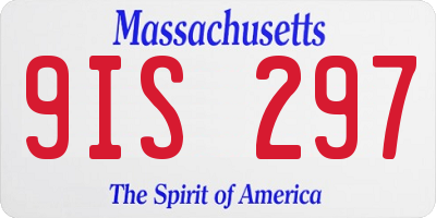 MA license plate 9IS297