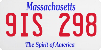 MA license plate 9IS298
