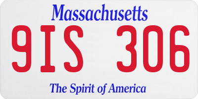MA license plate 9IS306