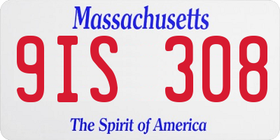 MA license plate 9IS308