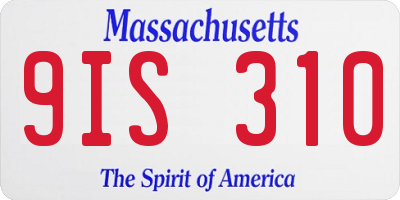 MA license plate 9IS310
