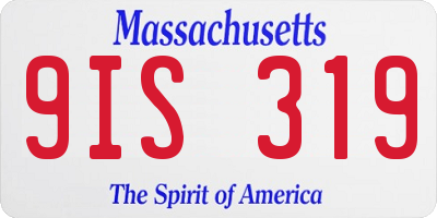 MA license plate 9IS319