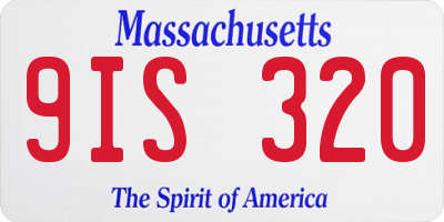 MA license plate 9IS320