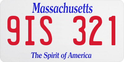 MA license plate 9IS321