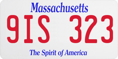 MA license plate 9IS323