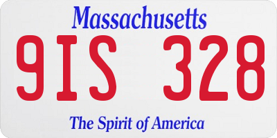 MA license plate 9IS328