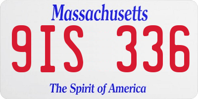 MA license plate 9IS336